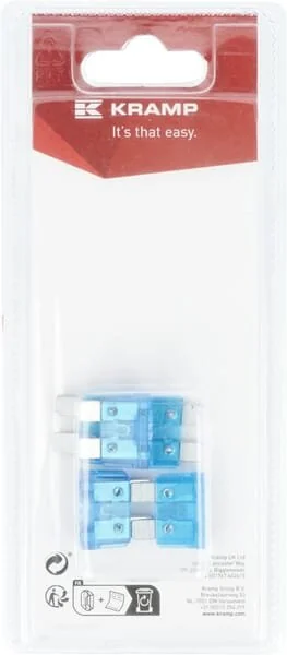 Kramp - KRSI22015P06B - Fusibile 15A x 20mm, a lama (6)