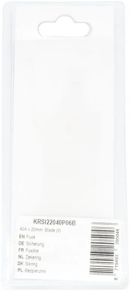 Kramp - KRSI22040P06B - Fusibile 40A x 20mm, Lama (6)