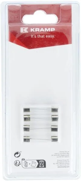 Kramp - KRSI23518P04B - Fusibile 20A x 32mm, vetro (4)