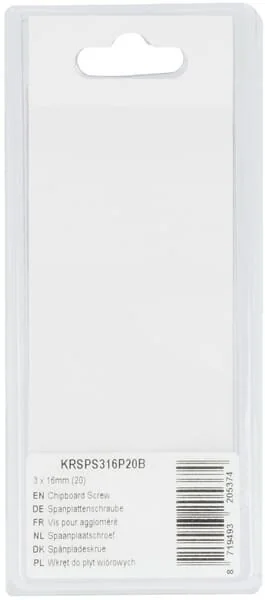 Kramp - KRSPS316P20B - Vite per truciolare 3x16mm (20)