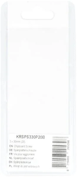 Kramp - KRSPS330P20B - Vite per truciolare 3x30mm (20)
