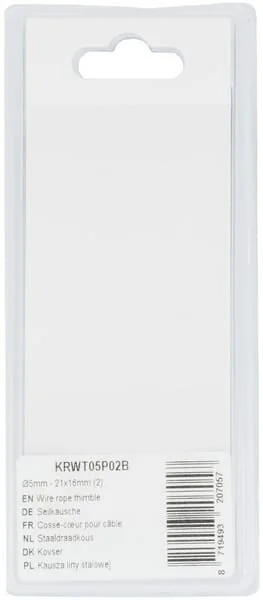 Kramp - KRWT05P02B - Redancia per fune metallica - 21x16mm (2)