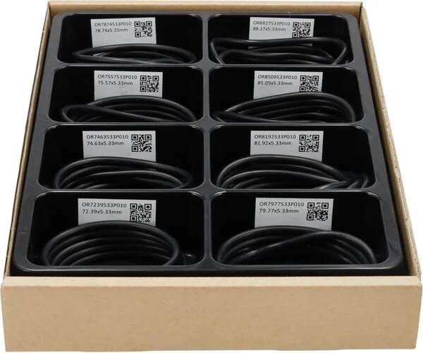 Kramp - KWS00946 - O-ring assortiti 5.33mm -88.27mm °Sh70 8pcs