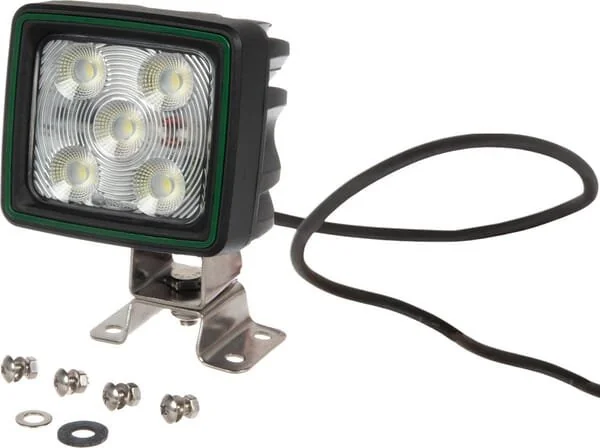 Kramp - LA104103M - Faro lavoro LED, 60W, 5600lm, quadrato, bianco, MM, cavo 3M, ampio fascio diffuso, 20 LED
