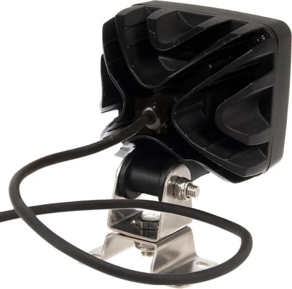 Kramp - LA104103M - Faro lavoro LED, 60W, 5600lm, quadrato, bianco, MM, cavo 3M, ampio fascio diffuso, 20 LED