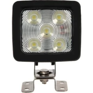 Kramp - LA10410DB - Luce da lavoro LED dimmerabile, 60W, 1820/5200lm, quadrata, bianca, Deutsch Plug, fascio ultra ampio, 20 LEDs