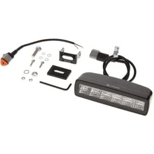 Kramp - LA10610 - Luce da lavoro LED indiretta, 30W, 2880lm, rettangolare, 12, bianca/arancione, Deutsch Plug, fascio ampio, 6LED's