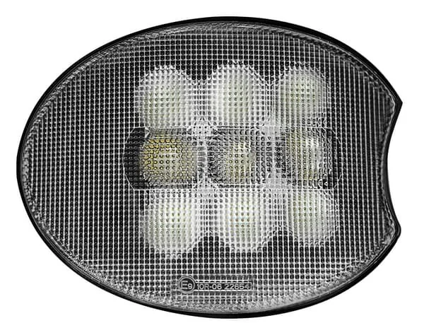 Kramp - LA10640RIGHT - Luce da lavoro angolare a LED, destra, 45W 4500lm, Mm, cornice nera, spina H9, combinato