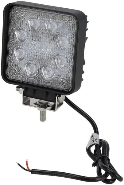 Kramp - LA10903 - Luce da lavoro LED, 24W, 2000lm, quadrata, bianca, mm, spot