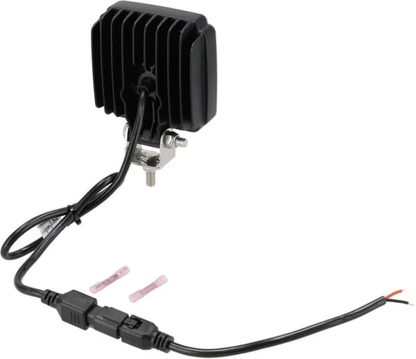 Kramp - LA10908 - Faro lavoro LED, 27W, 3420lm, quadrato, bianco, Mm, Deutsch 2-pin, diffuso
