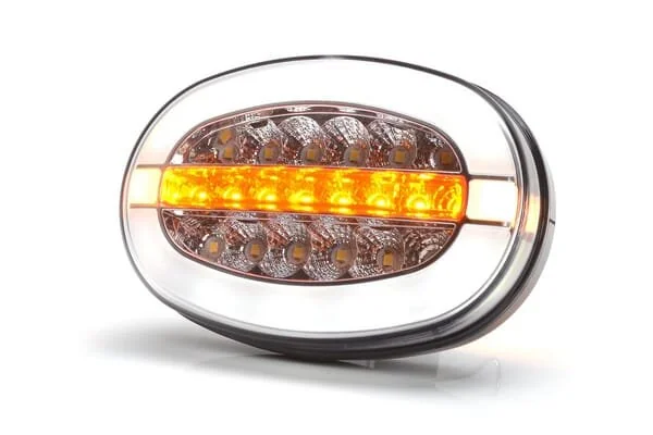 Kramp - LA80095 - Faro anteriore multifunzione LED, ovale, con ripetitore