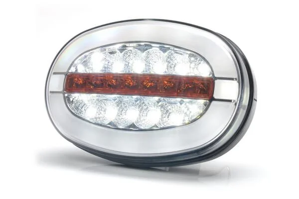 Kramp - LA80095 - Faro anteriore multifunzione LED, ovale, con ripetitore