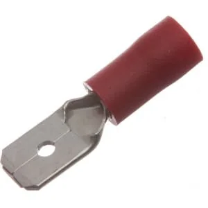 Kramp - LA9140CKR - Lama terminale maschio, rosso, 0.5-1mm² 6.3x0.8mm (100x)