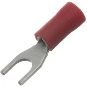 Kramp - LA9180CKR - Terminale a forcella, rosso, 0.5-1mm² (100x)