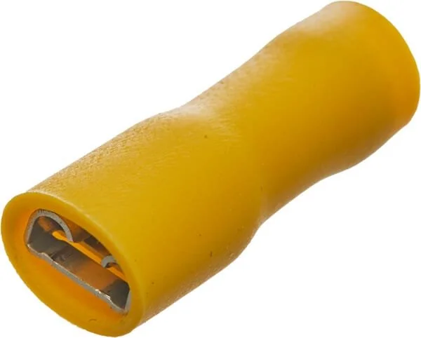Kramp - LA9380CKR - Terminale a lama femmina, giallo, 4-6mm² 6.4x0.8mm (50x)