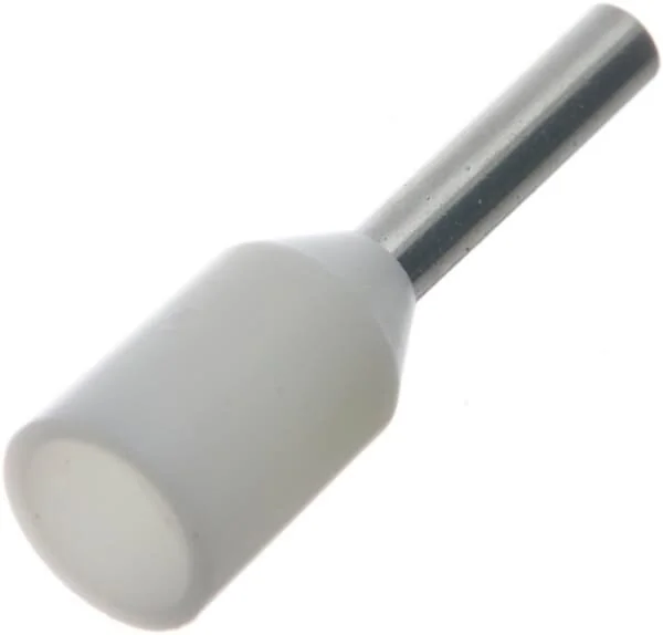 Kramp - LA9520CKR - Cappuccio terminale per cavo bianco, 0.5mm² (100x)