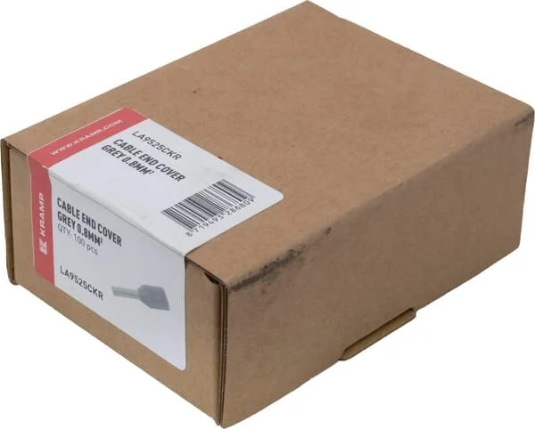 Kramp - LA9525CKR - Cappuccio terminale per cavo grigio, 0.8mm² (100x)