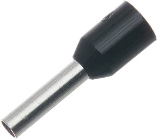 Kramp - LA9535CKR - Cappuccio terminale per cavo nero, 1.5mm² (100x)