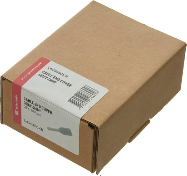Kramp - LA9545CKR - Cappuccio terminale per cavo grigio, 4mm² (100x)