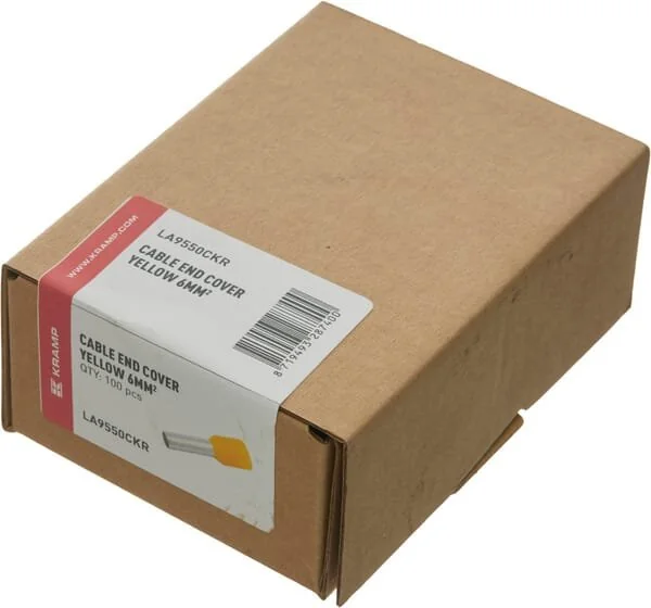 Kramp - LA9550CKR - Cappuccio terminale per cavo giallo, 6mm² (100x)