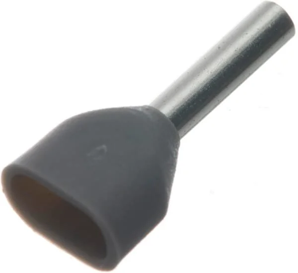 Kramp - LA9725CKR - Cappuccio terminale per cavo grigio, 0.8mm² (100x)