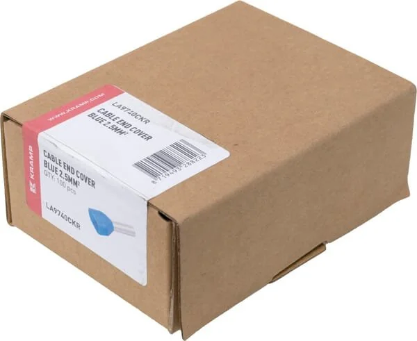Kramp - LA9740CKR - Cappuccio terminale per cavo blu, 2.5mm² (100x)