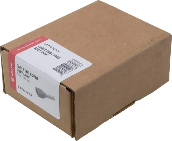 Kramp - LA9745CKR - Cappuccio terminale per cavo grigio, 4mm² (100x)