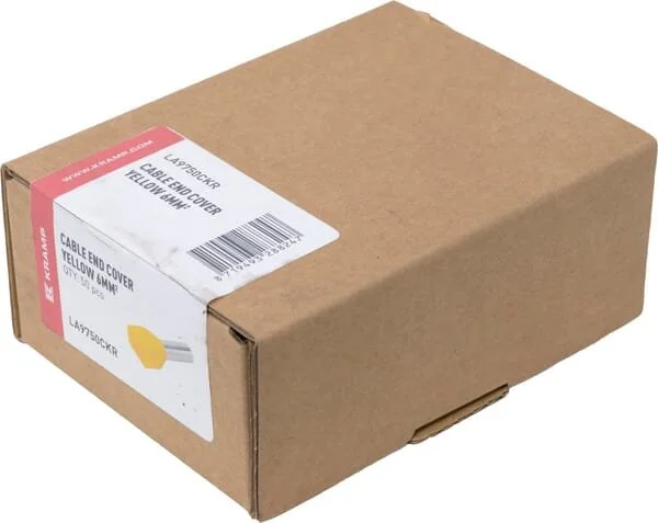 Kramp - LA9750CKR - Cappuccio terminale per cavo giallo, 6mm² (50x)