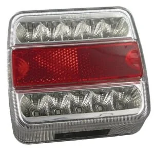 Kramp - LA99190KR - Luce posteriore LED, 1W, quadrata, MM, 18 LED's