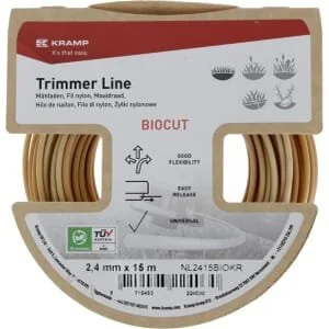 Kramp - NL2415BIOKR - Filo decespugliatore diametro 2.4x15m, rotondo Biocut Starch
