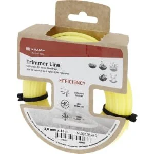 Kramp - NL3015EFKR - Filo decespugliatore diametro 3.0x15m, Round, Yellow, Efficiency
