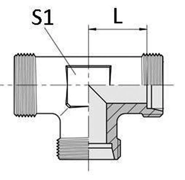 Kramp - TS15LKR - Raccordo a T 15L