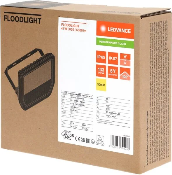 Ledvance - LVFL50830W65G4 - Faro 41W 3000K bianco
