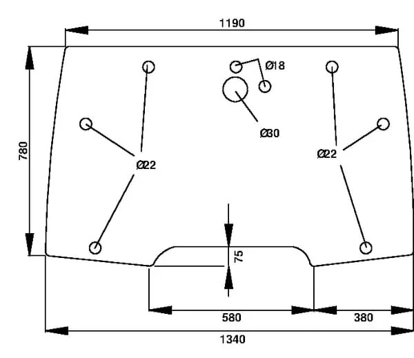 New Holland - 255024A1 - Parabrezza inclinabile
