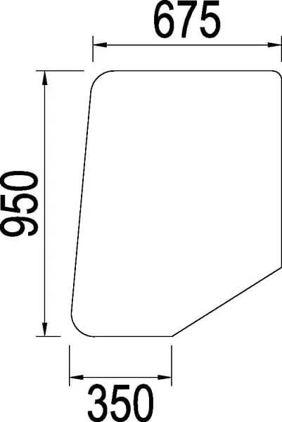 New Holland - 3226352R1 - Vetro porta