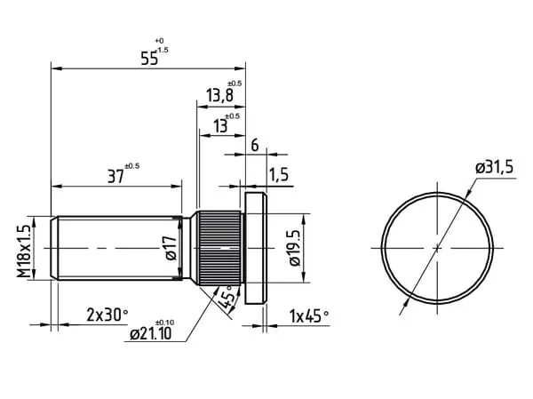 New Holland - 3399467R1N - Bullone ruota CNH