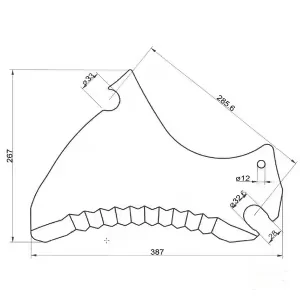 Non Original - 434147N - Coltello per carro foraggero, Torro