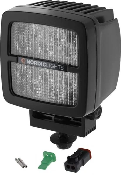 Nordic Lights - 984145 - Faro lavoro LED, 41W, 4200lm, quadrato, 12/, da avvitare, Deutsch 2-pin, diffuso, 10 LED, Scorpius N4402 By