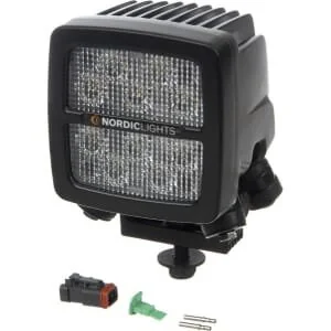 Nordic Lights - 984149 - Faro lavoro LED, 50W, 6700lm, quadrato, 12/, bianco, da avvitare, MM, Deutsch 2-pin, anabbagliante, 10 LED, Scorpius XTR N4401 By