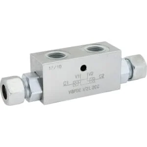 Oleodinamica Marchesini - C056V0135 - Valvola di controllo a doppio flusso controllato VBPDE-2, G1/2 pollici - 15L