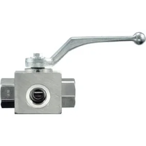 PH Hydraulik - BV3B04TSS - Valvola a sfera a tre vie T-Bore BSP SS