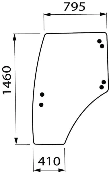 Raico - 3656165M1N - Vetro porta LH