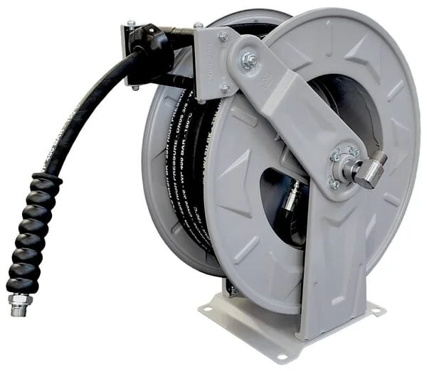 Ramex - HD1100FE20 - Avvolgitubo automatico in acciaio con tubo 20m 3/8 inches 400bar e raccordo maschio 3/8 inches