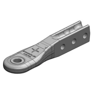 Scharmüller - 006511500A01 - Occhione di traino Cat. 2 H-Shaft 80x60 3-Hole diametro 25mm