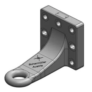 Scharmüller - 00654450A02 - Occhio di traino 145x145 disassato L255 DIN 9678-2