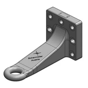 Scharmüller - 00654460A02 - Occhio di traino 145x145 disassato L340 DIN 9678-2