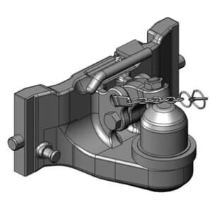 Scharmüller - 05639064A17 - Giunto gancio a sfera John Deere 390mm