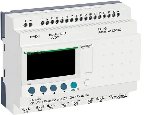 Schneider Electric - SR3B261JD - Relè smart, 12VDC, 16I, 10O, Zelio Logic