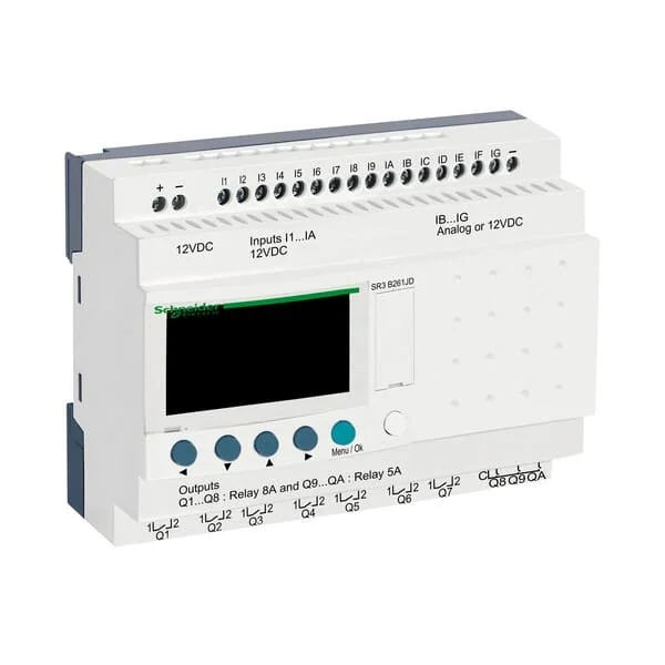 Schneider Electric - SR3B261JD - Relè smart, 12VDC, 16I, 10O, Zelio Logic