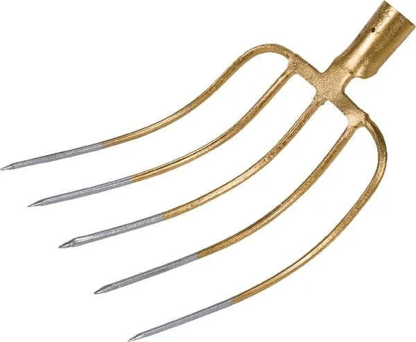 SHW - 54521 - Forca da letame senza manico, a 5 denti 310x240mm